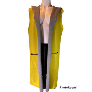 Anthropology Oliver By escio Womens Hooded Long Vest Cardigan Size L